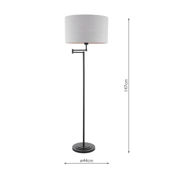 (image for) Laura Ashley Marlowe Floor Lamp Matt Black With Shade